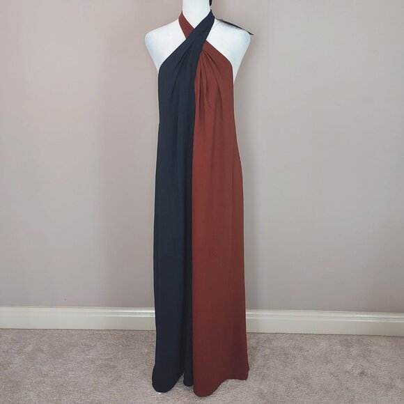Tuckernuck Twisted Mocha D'Amore Maxi Halter Dress Size Med - Picture 8 of 12